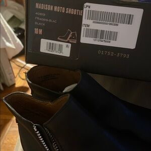Madison Black Ankle Booties with Zipper